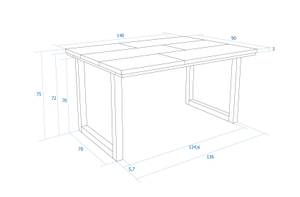 Table à manger 140 Blanc