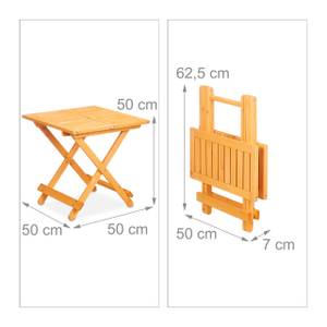 Table pliante en bois Marron - Bois manufacturé - 50 x 50 x 50 cm