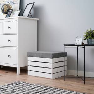 Sitzhocker mit Stauraum WHITE  2er Set Grau