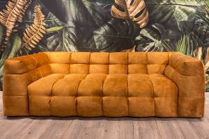 Sofa ROSARIO Velvet Gold - Breite: 207 cm