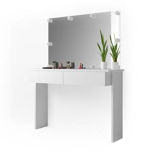 Coiffeuse Azuravec miroir et LED Blanc - Bois manufacturé - 120 x 153 x 40 cm