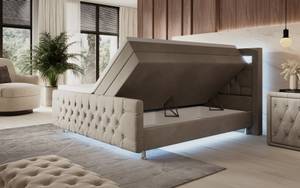 Boxspringbett Lorena Beige - Breite: 160 cm - H3