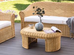 Gartentisch LIVADEIA Blau - Rattan - 96 x 40 x 60 cm