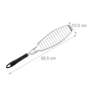 Panier à brochettes en lot de 2 Noir - Argenté - Métal - Matière plastique - 59 x 3 x 11 cm