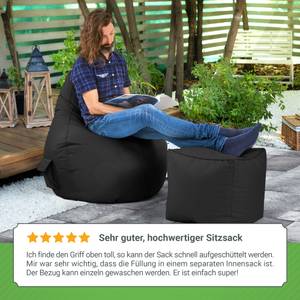 Sitzsack Lounge Chair "Cozy" 80x70x90cm Schwarz