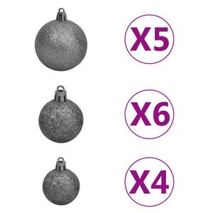 künstlicher Weihnachtsbaum 3009452_2 Grau - Weiß - Metall - Kunststoff - 110 x 180 x 110 cm