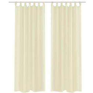 Rideau(lot de 2) 294201 Blanc crème - Hauteur : 225 cm