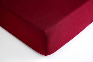 Boxspringbett 180-200x200-220 Bettlaken Rot - Textil - 200 x 35-40 x 200-220 cm