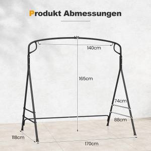 Schaukelgestell ZB33532PWDE Schwarz - Metall - 118 x 165 x 170 cm