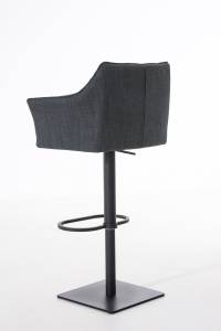 Tabouret de bar Damaso Gris lava - Noir