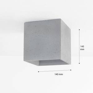Deckenspot BOLD Grau - Metall - 14 x 14 x 14 cm
