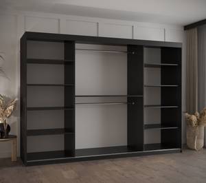 SCHWEBETÜRENSCHRANK PLECIONKA Breite: 250 cm - Schwarz