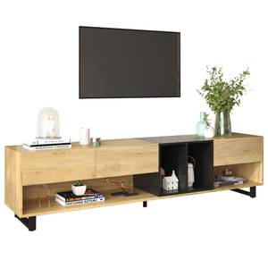 TV-Lowboard Astraios Ⅱ Braun - Holzwerkstoff - Metall - Massivholz - Holzart/Dekor - 40 x 50 x 200 cm