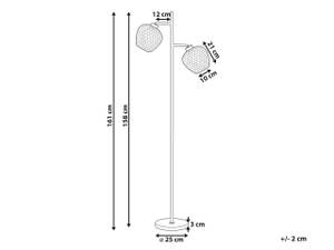 Stehlampen SHERRY Schwarz - Grau - Glas - 25 x 161 x 25 cm