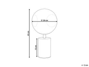 Lampe de table BOYD Argenté - Métal - 20 x 45 x 20 cm