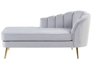 Chaiselongue ALLIER Gold - Grau - Hellgrau - Armlehne davorstehend links - Ecke davorstehend rechts