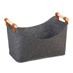 Relaxdays Sac en feutre, panier rangement, pliable, boîte avec