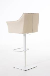 Tabouret de bar Damaso Blanc crème - Blanc