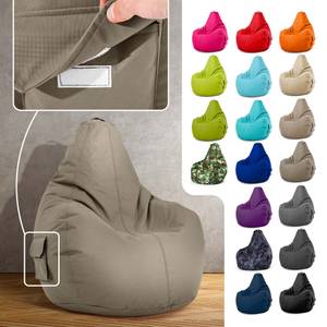 Pouf Lounge Chair "Cozy" 80x70x90cm Gris cendré