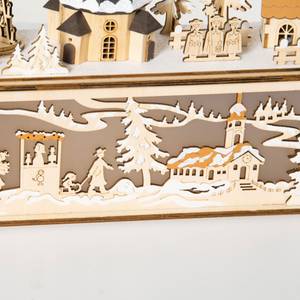 Weihnachtsdorf 830-516V00ND Braun - Massivholz - 10 x 25 x 45 cm