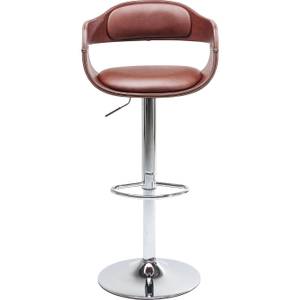 Tabouret de bar Monaco Marron - Cuir synthétique - 48 x 106 x 48 cm