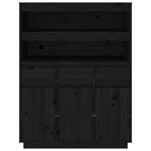 Highboard DE7648 Schwarz - Massivholz - 40 x 117 x 89 cm