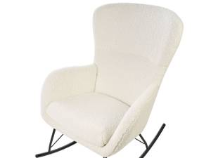 Fauteuil à bascule ANASET Noir - Crème - Blanc