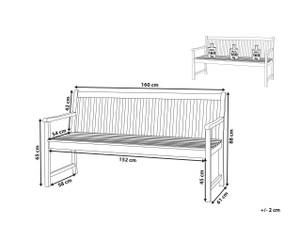 Gartenbank VIVARA Eiche Hell - 160 x 61 cm