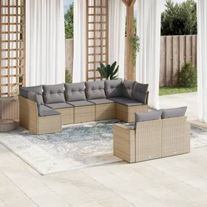 Gartensitzgruppe K7001(9-tlg) Beige - Massivholz - 69 x 62 x 62 cm