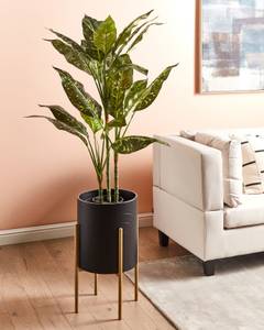 Indoor Blumentopf SEROTINA Schwarz - Gold - Metall - 32 x 58 x 32 cm