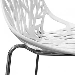 Lot 2 chaises blanches empilables - NOVA Blanc - Matière plastique - 56 x 89 x 57 cm