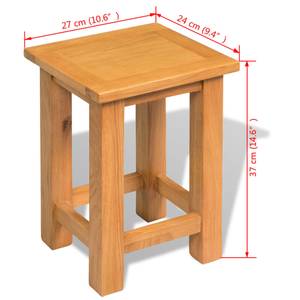 Beistelltisch 244207 Braun - Holzwerkstoff - Massivholz - Holzart/Dekor - 24 x 37 x 27 cm