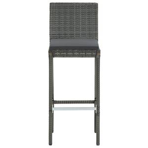 Ensemble de bar de jardin Gris - Métal - 76 x 106 x 76 cm