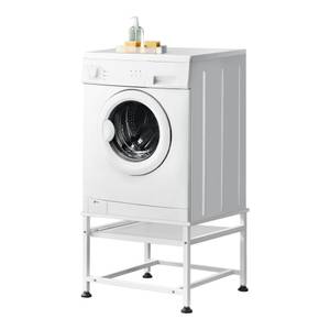 Waschmaschinen-Sockel Florimont Weiß - Metall - 63 x 41 x 54 cm