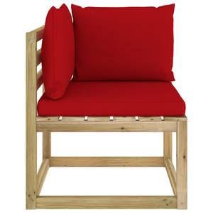 Canapé d'angle 3009699-1 Rouge - Bois manufacturé - Bois/Imitation - 64 x 70 x 64 cm