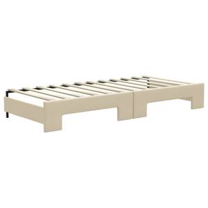 Lit de jour avec Lit gigogne 3030076-5 Crème - Profondeur : 90 cm