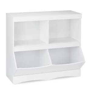 Étagère enfants 4 compartiments Blanc - Bois manufacturé - 80 x 72 x 40 cm