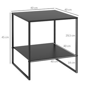 Beistelltisch Couchtisch 839-839V00BK Braun - Metall - 40 x 45 x 40 cm