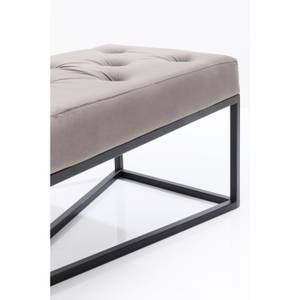 Banc Crossover Velours / Acier - Taupe / Noir