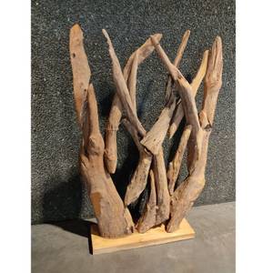 Sculpture de branches en teck H 120 cm Beige - Bois massif - 20 x 120 x 82 cm