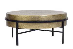 Tisch in der Mitte 6840 Schwarz - Massivholz - 82 x 37 x 82 cm