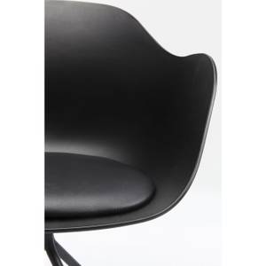 Chaise à accoudoirs Bel Air Noir - Cuir synthétique - 58 x 78 x 52 cm