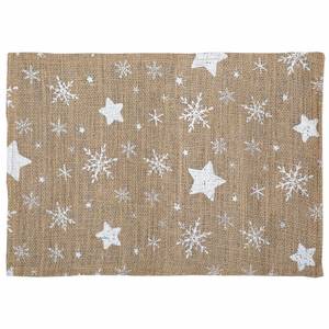 Tischset Sternenmuster Beige - Naturfaser - 45 x 1 x 45 cm