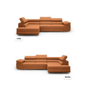 Ecksofa Eckcouch Kosma L Form Sofa Kupfer - Ecke davorstehend rechts