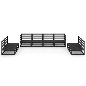 Gartenmöbel-Set 3009901-2 (8-teilig) Schwarz - Massivholz - Holzart/Dekor - 70 x 67 x 70 cm