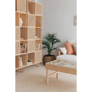 Bücherregal Blava mit 10 Türen Massivholz - Holzart/Dekor - 160 x 191 x 30 cm