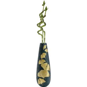 Vase Élégance Ginkgo XL Doré - Matière plastique - 31 x 95 x 31 cm