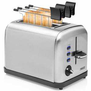 Toaster Grau - Metall - 18 x 19 x 38 cm