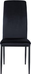 chaise salle à manger Savino Lot de 4 Noir - Fourrure synthétique