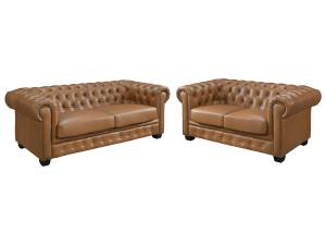 Couchgarnitur BRENTON 2er-Set Braun